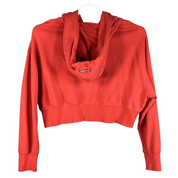 Nike Air Womens M Crimson Tracksuit Cropped Hoodie Joggers Athletic Lounge Set - Picture 4 of 16